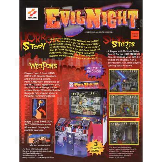 Evil Night - Brochure Back