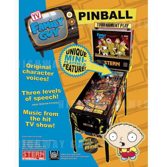 Family Guy Pinball (2007) - Brochure Front
