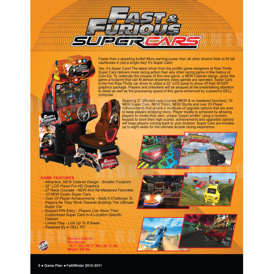 Fast and Furious Super Cars 32" Arcade Machine - fnfsupercarsbrochure.jpg