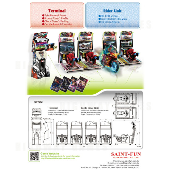 Fast Beat Battle Riders Arcade Machine - Fast Beat Battle Riders Arcade Machine Brochure