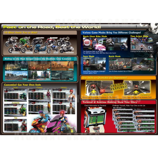 Fast Beat Battle Riders Arcade Machine - Fast Beat Battle Riders Arcade Machine Brochure
