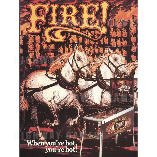 Fire! Pinball (1987) - Brochure Front