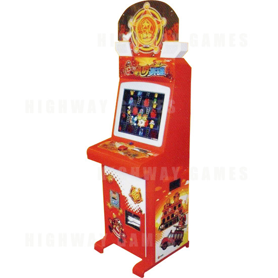 Fire Fighter Hero Medal Game Arcade Machine  - Angle View