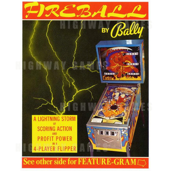 Fireball Pinball (1971) - Brochure Front