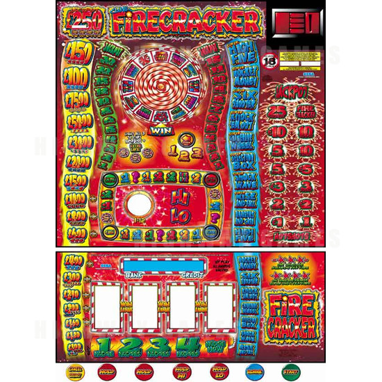 Firecracker 4 Reeler - Playfield