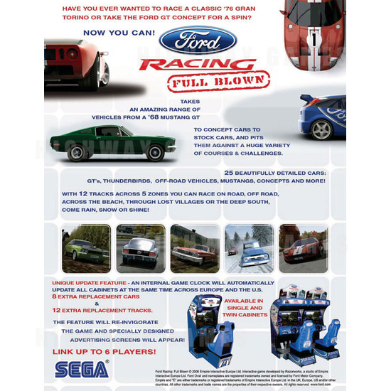 Ford Racing: Full Blown Single Cabinet - Brochure Back