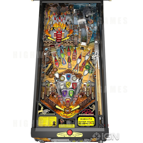 Game of Thrones Limited Edition Pinball Machine - Game of Thrones Limited Edition Pinball Machine Playfield