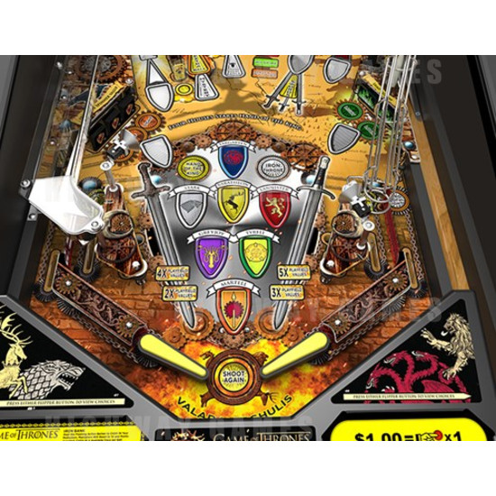 Game of Thrones Pro Pinball Machine - Game of Thrones Pro Pinball Machine Playfield