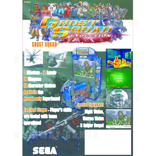 Ghost Squad Evolution DX Arcade Machine - Brochure Back