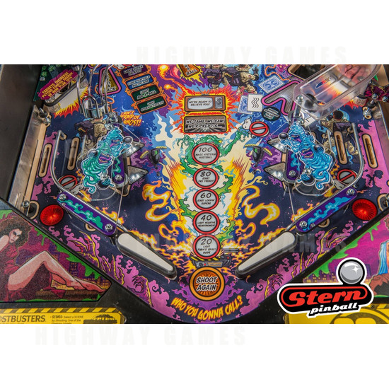 Ghostbusters Premium Pinball Machine - Stern Ghostbuster's Premium Edition Pinball Machine Playfield