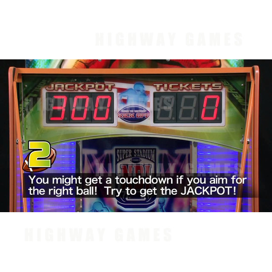 Goal Line Rush Redemption Arcade Machine - Screenshot