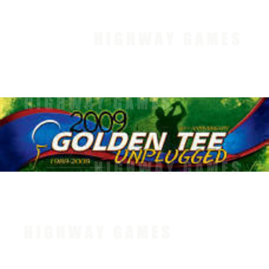 Golden Tee 2009 Unplugged Pedastal Cabinet - Banner