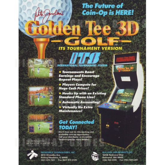 Golden Tee 3D Golf Arcade Machine 1995 - Brochure 1