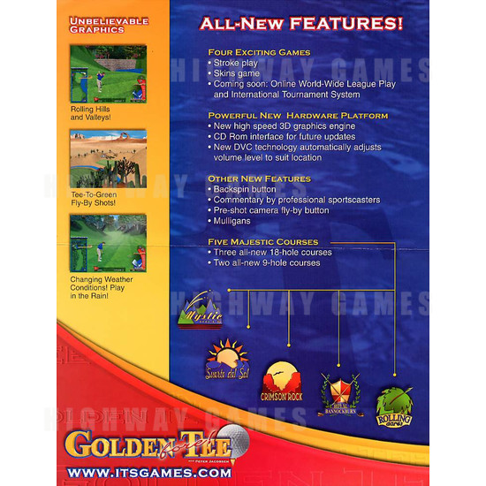 Golden Tee Fore! - Brochure Back