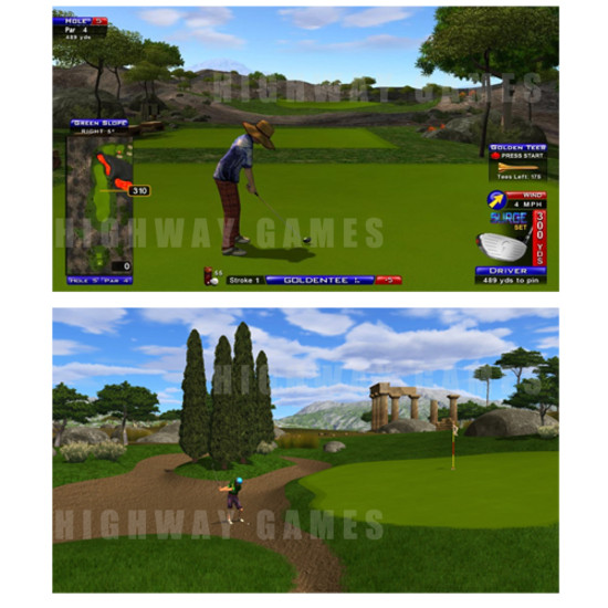 Golden Tee Golf 2014 Pedestal Arcade Cabinet - Screenshot
