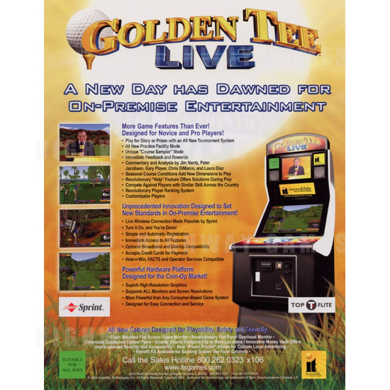 Golden Tee Live - Brochure Back