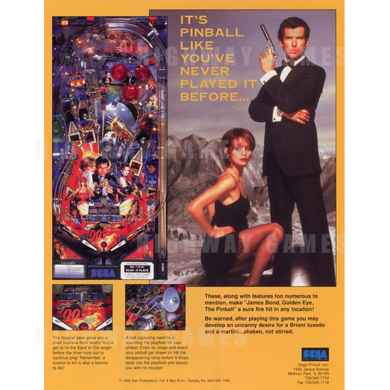 Goldeneye Pinball (1996) - Brochure Back