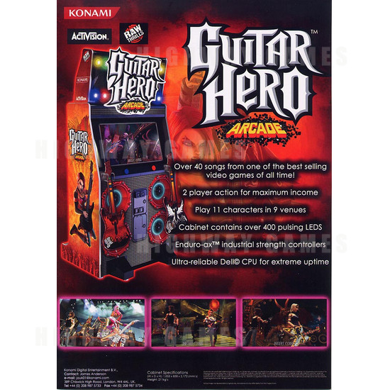 Guitar Hero Arcade Machine - Guitar Hero Arcade Machine Brochure