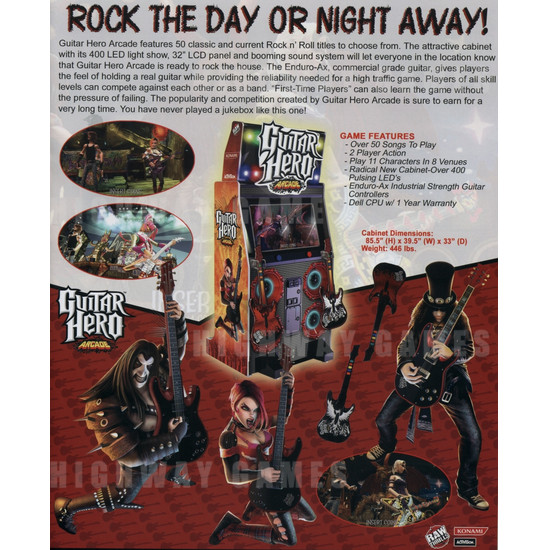 Guitar Hero Arcade Machine - Guitar Hero Arcade Machine Brochure