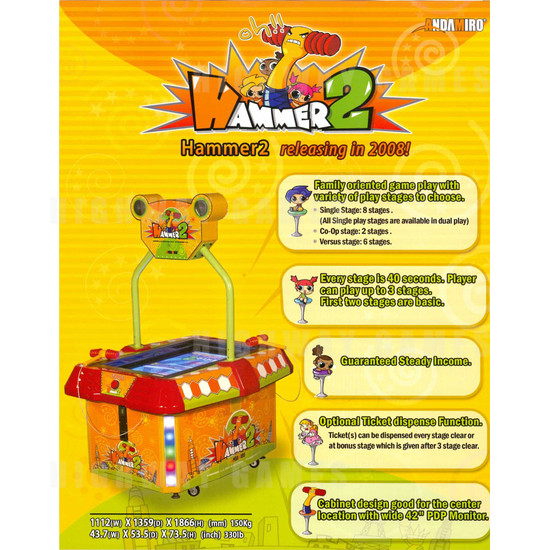 Hammer 2 Arcade Machine - Brochure Front