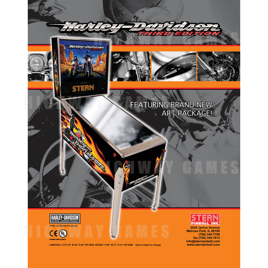 Harley Davidson Third Edition Pinball (2005) - Brochure