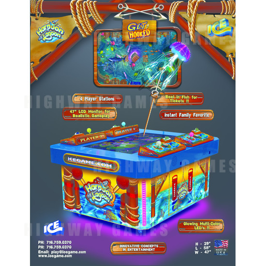Harpoon Lagoon Ticket Redemption Arcade Machine - Brochure