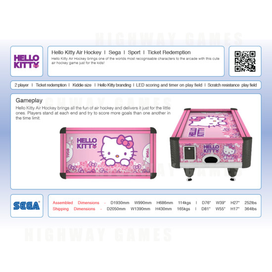 Hello Kitty Air Hockey Table - Hello Kitty Air Hockey Table