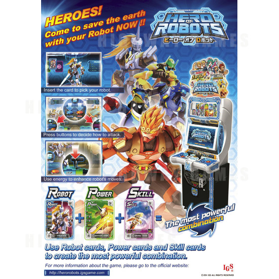 Hero of Robots Arcade Machine - Brochure Front