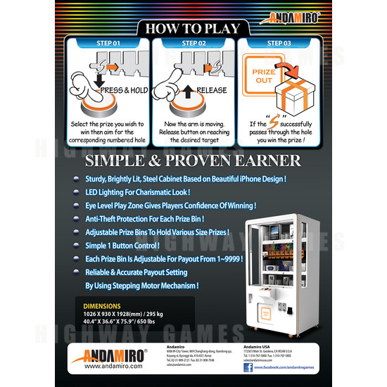 I-Cube Arcade Machine - Brochure Back
