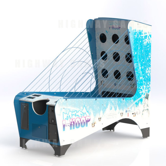 i-Hoop Redemption Arcade Machine - Ice Model - Angle View