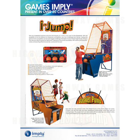 i-Jump Basketball Redemption Machine - Brochure