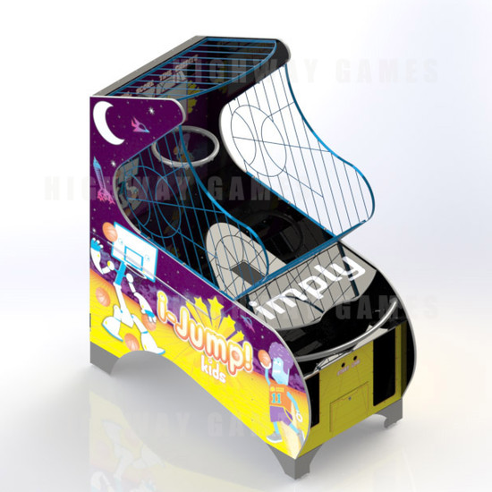 i-Jump Kids Basketball Arcade Machine - Angle View