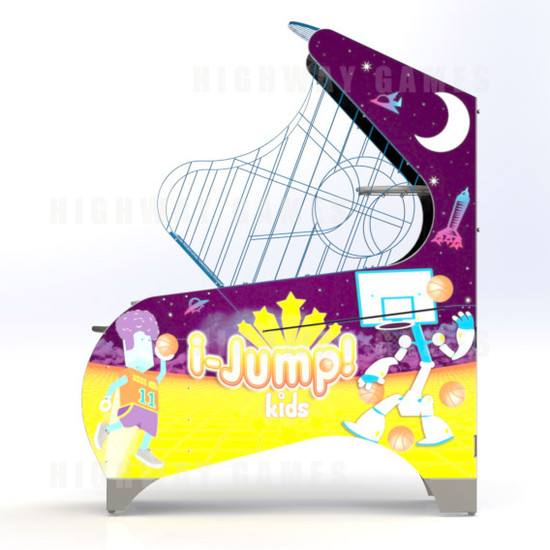 i-Jump Kids Basketball Arcade Machine - Side View