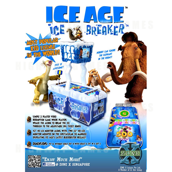 Ice Age: Ice Breaker Arcade Machine - Brochure