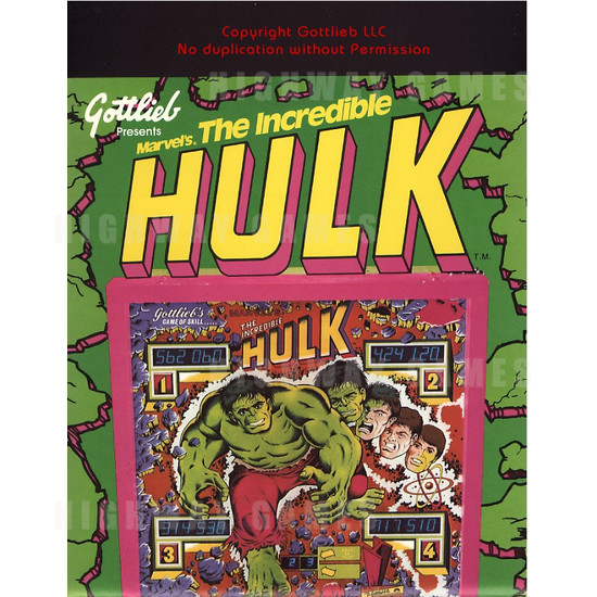 Incredible Hulk Pinball (1979) - Brochure Inside 01