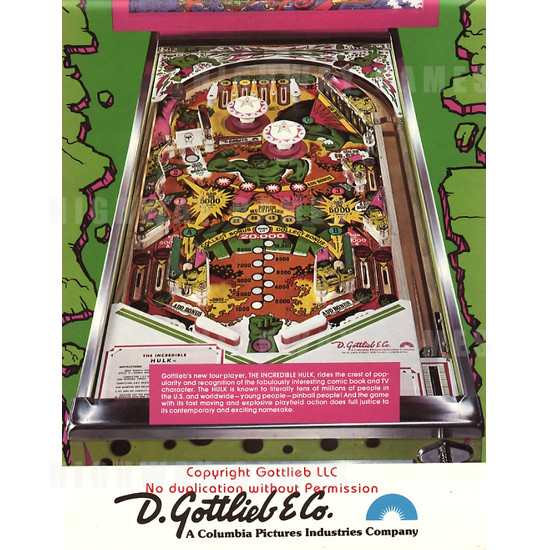 Incredible Hulk Pinball (1979) - Brochure Inside 02