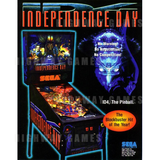 Independence Day Pinball (1996) - Brochure Front