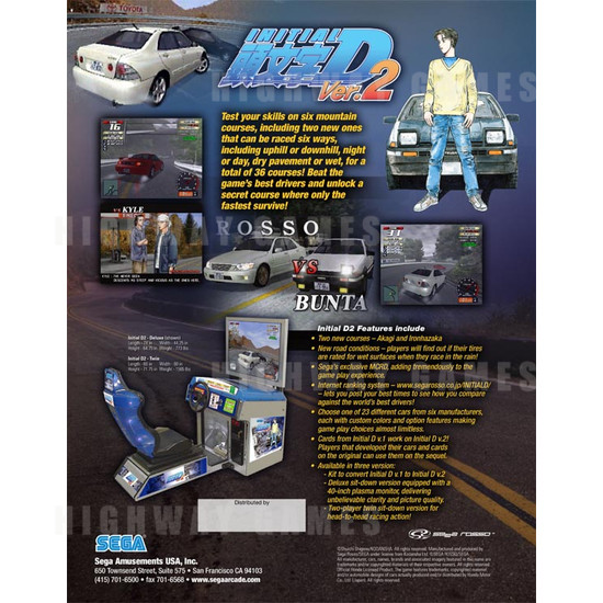 Initial D Arcade Stage Ver. 2 - Brochure Back