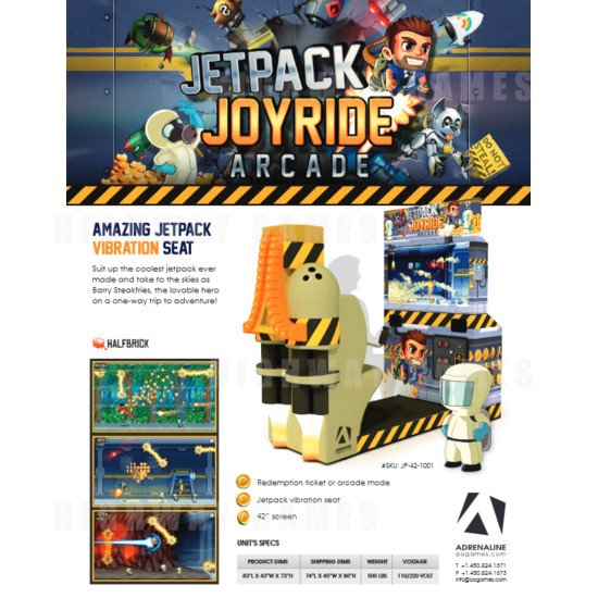 Jetpack Joyride Arcade Machine - Jetpack Joyride Arcade Machine Brochure