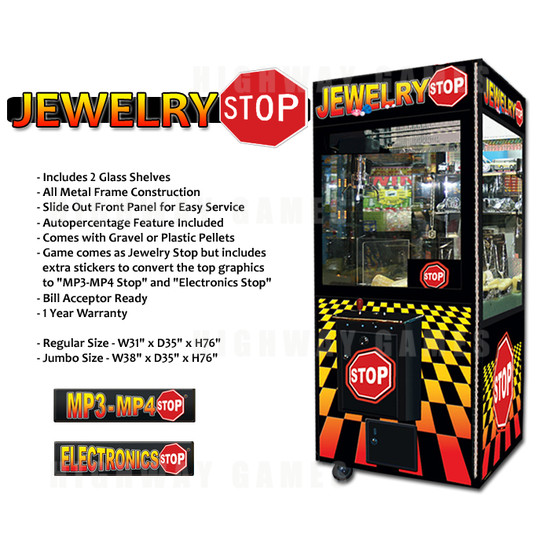 Jewelry Stop Crane Redemption Machine - Brochure