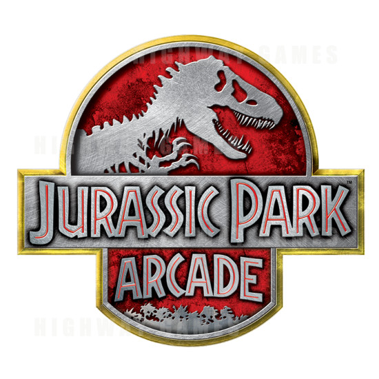 Jurassic Park Arcade Deluxe Motion Edition Machine - Jurassic Park Arcade Machine Logo