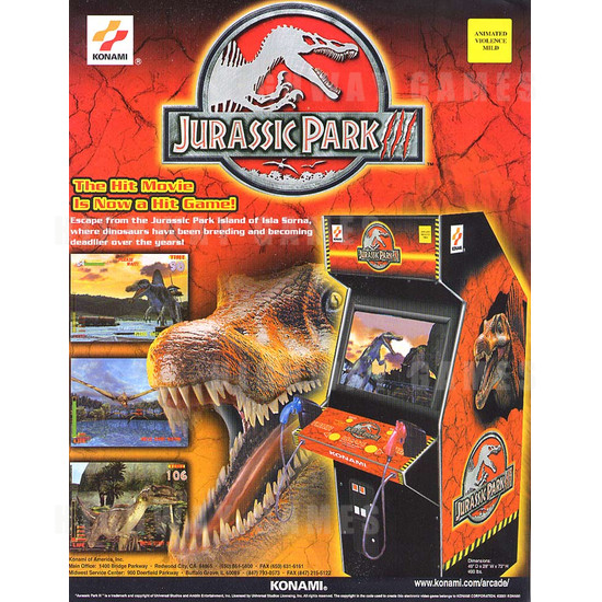 Jurassic Park III - Brochure Back