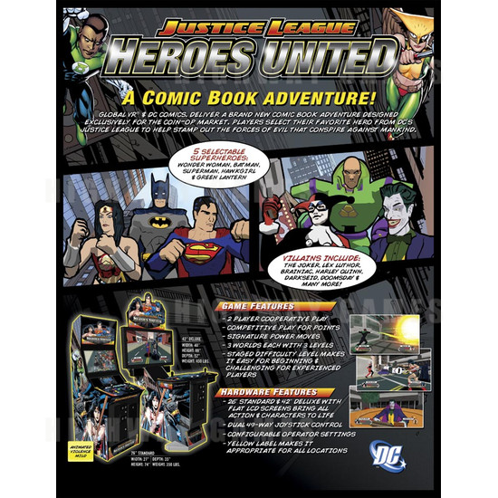 Justice League: Heroes United - Brochure Front