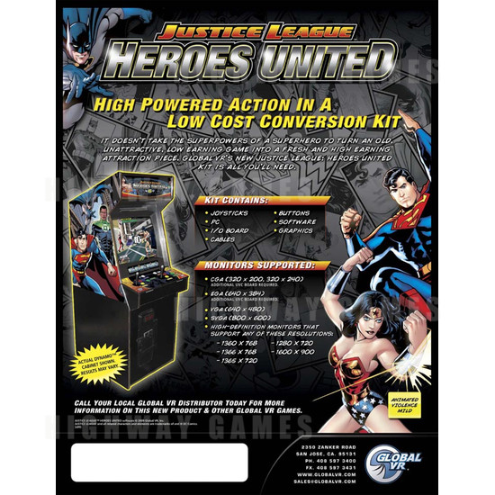 Justice League: Heroes United - Brochure Back