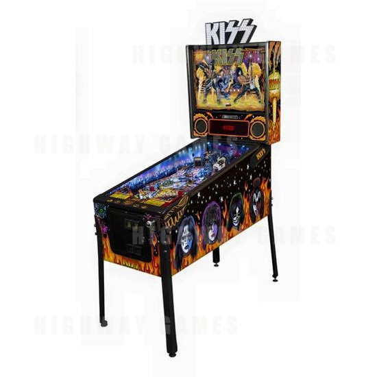 KISS Limited Edition Pinball Machine - KISS Limited Edition Pinball Machine with LED Marquee