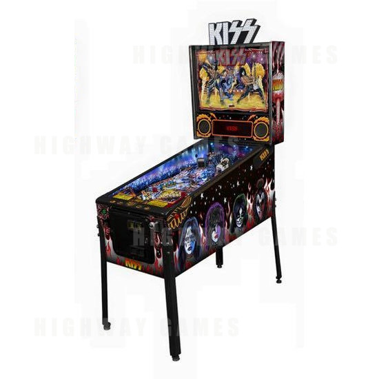 KISS Premium Pinball Machine - KISS Premium Pinball Machine with LED Marquee