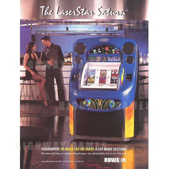 LaserStar Saturn Jukebox - Brochure Front