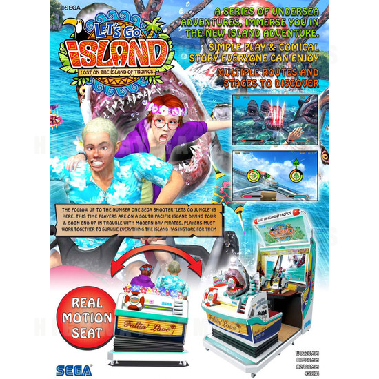 Let's Go Island Non-Motion DX Arcade Machine - Brochure Back