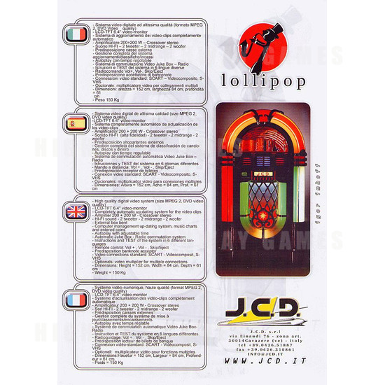 Lollipop Jukebox - Brochure Back