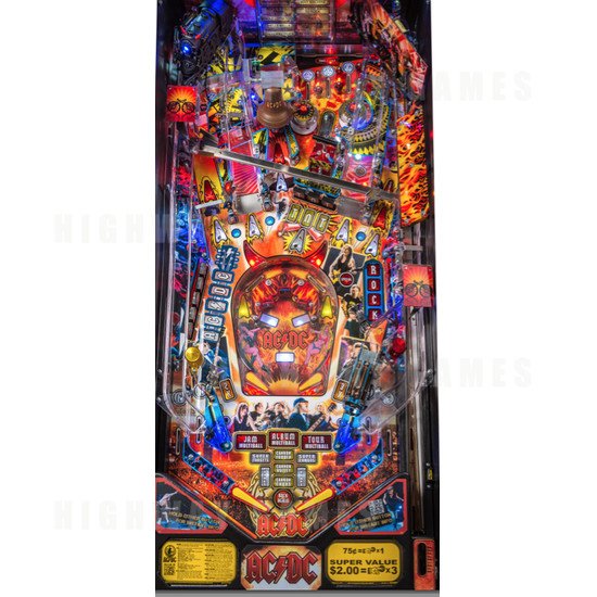 Luci Premium AC/DC Pinball Machine - Playfield